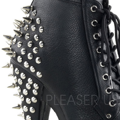 Pleaser - FEARLESS-700-28 Bottes de plate-forme, Pole dance chaussures - Chaussures de pole dance - Noir
